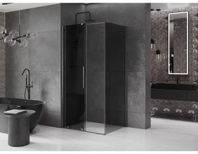 Mexen Velar, sprchový kút s posuvnými dverami 130 x 85 cm, 8mm šedé sklo, grafit brúsený, 871-130-085-41-66