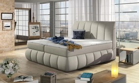 Posteľ Boxspring Vincenzia 200x180, krémová (látka - bvi 21)
