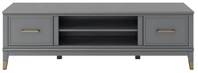 Sivý TV stolík CosmoLiving by Cosmopolitan Westerleigh