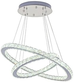 LED Stmievateľný luster na lanku LED/115W/230V 3000-6500K strieborná + DO