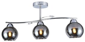 Luster na tyči CONNOR 3xE27/15W/230V lesklý chróm/šedá
