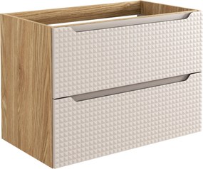 Comad Kúpeľňová skrinka pod umývadlo Luxor Beige 80 béžová/dub olejovaný