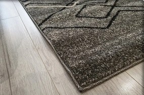 Moderný sivý koberec Rio 166 s geometrickým vzorom – rôzne rozmery Rozmer: 60x100 cm