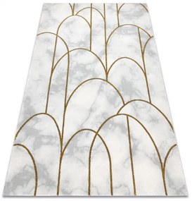Koberec EMERALD exkluzívne 1016 glamour, štýlový art deco, mramor krém / zlato Veľkosť: 180x270 cm