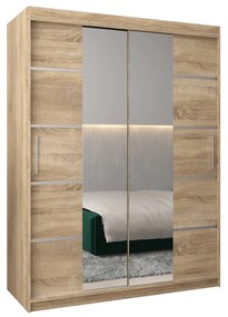 Šatníková skriňa 180 cm Verika 4 180 (dub sonoma). Akcia -20%. Vlastná spoľahlivá doprava až k Vám domov. 1064300