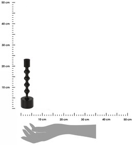 Svietnik Loftstyle 23 cm čierny
