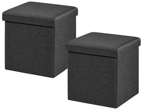 Livarno home Taburetka, sivá, 2 kusy  (800010906)