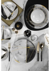 24-dielna súprava porcelánového riadu Kütahya Porselen Black&amp;White