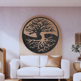 Drevená dekorácia na stenu strom života Dualita I SENTOP PR0212