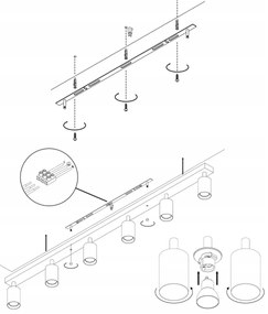 Bodové svietidlo ANGIE 6xGU10/35W/230V biela