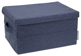 Modrý látkový úložný box s vekom 35x19x26 cm Soft Storage – Bigso Box of Sweden