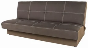 Pohovka Oskar II, sivá (sawana 21/bielé šití)