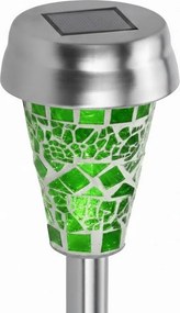 Solárna LED lampa Mosaic – zelená 31 cm