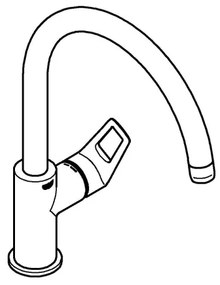 GROHE 31368001 - Drezová batéria BAULOOP lesklý chróm