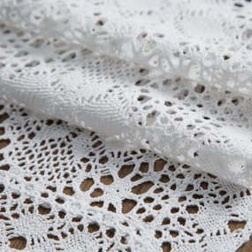 EUROFIRANY AŽÚROVÝ BEHÚŇ NA STÔL MARY 40X140 CM BIELY