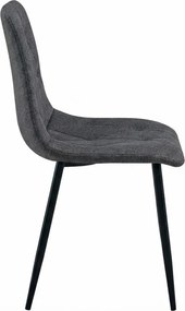 Tmavosivá stolička LIBRA STONE GREY s čiernymi nohami
