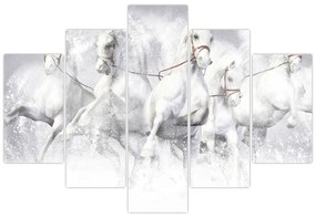 Obraz - Ilustrácie závodných koní (150x105 cm)