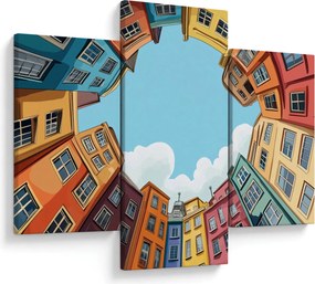 Obraz - Medzi domami (90x60 cm)