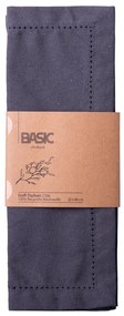 Oceľové sivé bavlnené prestieranie 32 x 48 cm 2 ks – Basic Ambiente - 596406