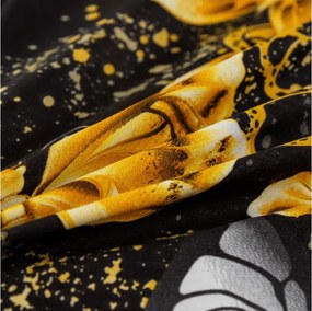 Obliečky z mikrovlákna GOLD BUTTERFLY čierne Rozmer obliečky: 70 x 90 cm | 140 x 200 cm