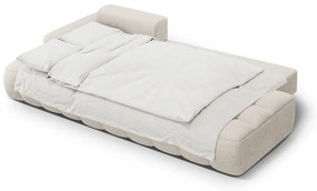 Béžová rozkladacia/s úložným priestorom rohová pohovka (ľavý roh/s leňoškou) Linz – Cosmopolitan Design