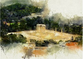 Obraz - Chrám Dia, Atény, Grécko (70x50 cm)