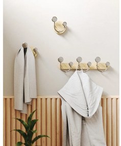 Biely prírodný hliníkový nástenný vešiak Melody - Umbra