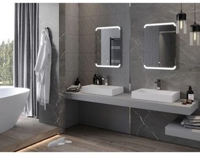 Mexen Nida, LED kúpeľňové zrkadlo s podsvietením 50x70 cm, 6000K, ochrana proti zahmlievaniu, 9806-050-070-611-00