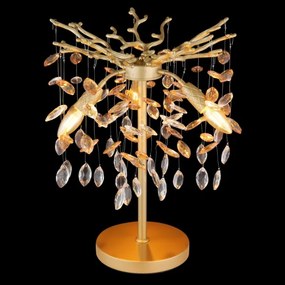 Globo 64138TG - Stolná lampa QUEENA 3xE14/40W/230V zlatá