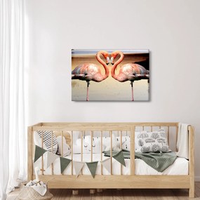 Obraz - dva plameniaky (90x60 cm)