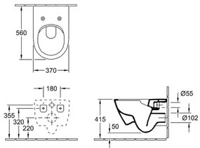 Villeroy & Boch 5614R2R1 - Závesné WC so sedátkom SoftClose SUBWAY keramika/biela