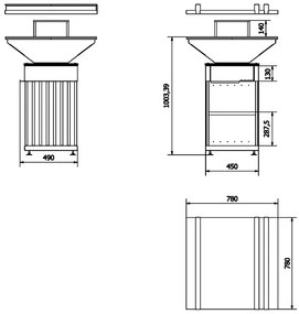 Ohnisko s grilom Quadrum Horizontal