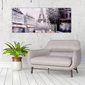 Obraz - Olejomaľba, Paríž (120x50 cm)