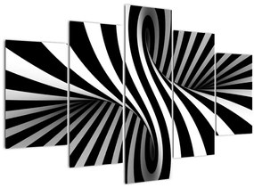 Abstraktní obraz so zebrymi pruhmi (150x105 cm)