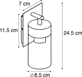 Inteligentná moderná vonkajšia nástenná lampa čierna vrátane wifi ST64 - Rullo