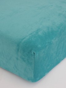 Plachta mikroplyš Deluxe do postieľky 60 x 120 cm - svetlo tyrkysové