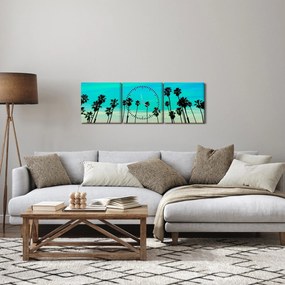 Obraz - Kalifornia (s hodinami) (90x30 cm)