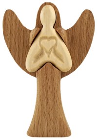 AMADEA Drevený anjel, masívne drevo, výška 10 cm