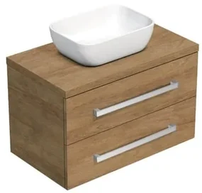 Kúpeľňová skrinka s krytom SAT Cube Way 80x47,5x46 cm Hickory dub CUBE46803DH45