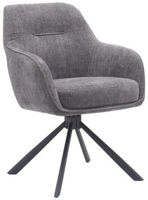 Sivé čalúnené jedálenské kreslá v súprave 2 ks Avola – Unique Furniture