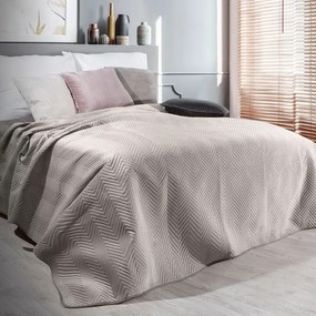 Dekorstudio Zamatový prehoz na posteľ SOFIA v béžovej farbe Rozmer prehozu (šírka x dĺžka): 170x210cm