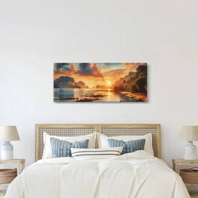 Obraz - Pohľad z pláže (120x50 cm)