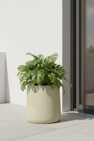 Dizajnový kvetináč VEKRA, sklolaminát, 40x40 cm, krémový