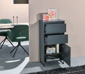 Komoda so šuplíkmi Cologne, 50 cm, antracitová