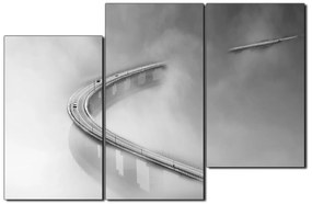 Obraz na plátne - Most v hmle 1275QD (120x80 cm)