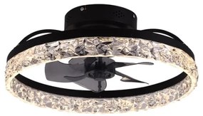 LED Stmievateľné stropné svietidlo s ventilátorom LED/35W/230V 3000-6500K černá+DO