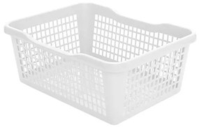 Plastový košík 35,9 x 26,9 x 13 cm, biela