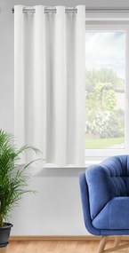 KRÁTKY ZATEMŇOVACÍ ZÁVES NA KRÚŽKOCH LOGAN 140X175 CM BIELA