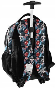 3-dielny školský set Spider-Man - batoh na kolieskach + peračník + taška na prezúvky
