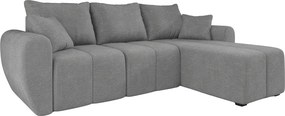 Rozkladacia obojstranná sedacia súprava do L SEVIO 246x145 cm, sivá + 2 vankúšiky ZDARMA